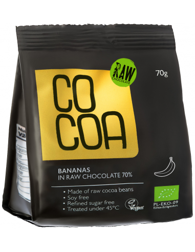 Bananai Raw Juodajame Šokolade - BIO